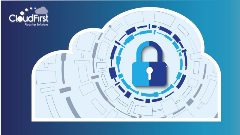 A lock on top of a cloud showing the importance of cybersecurity frameworks
