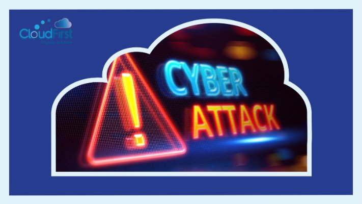 An exclamation point htat says "CYBER ATTACK" next to it